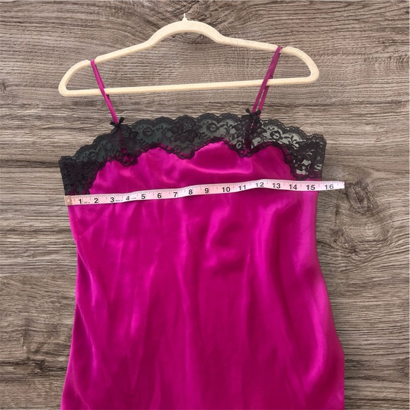 SOLD SOLD SOLD VTG RARE 90s Victoria’s Secret S Satin Lace Nightgown Pink Slip - Picture 13 of 16
